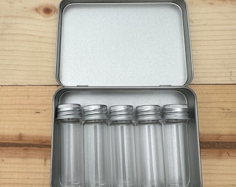 Portable Camping Spices, 15ml bottles, Van Life metal tin