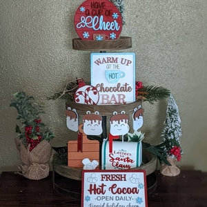 Hot Cocoa Bar Bundle Hot Cocoa Tiered Tray Décor Fake Hot Cocoa