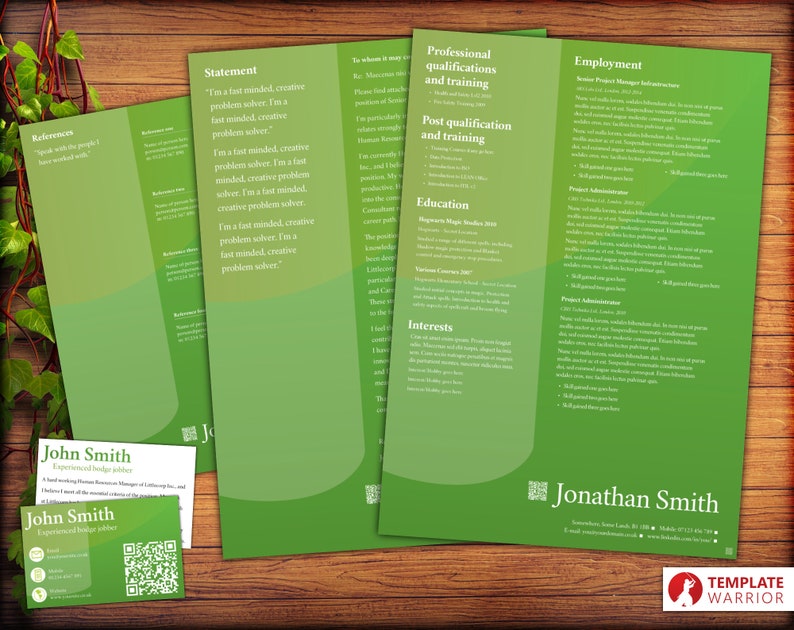 Indesign Resume Template Cover Letter And References Template Etsy 