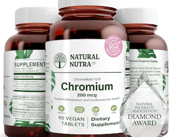 Natural Nutra GTF Chromium Polynicotinate with ChromeMate®, 200 mcg