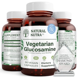 Vegetarian Glucosamine Joint Supplement: Vegan Cartilage Support - 60 Capsules