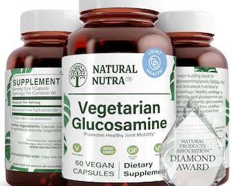 Suplemento vegetariano de glucosamina para las articulaciones: Soporte vegano para el cartílago - 60 cápsulas