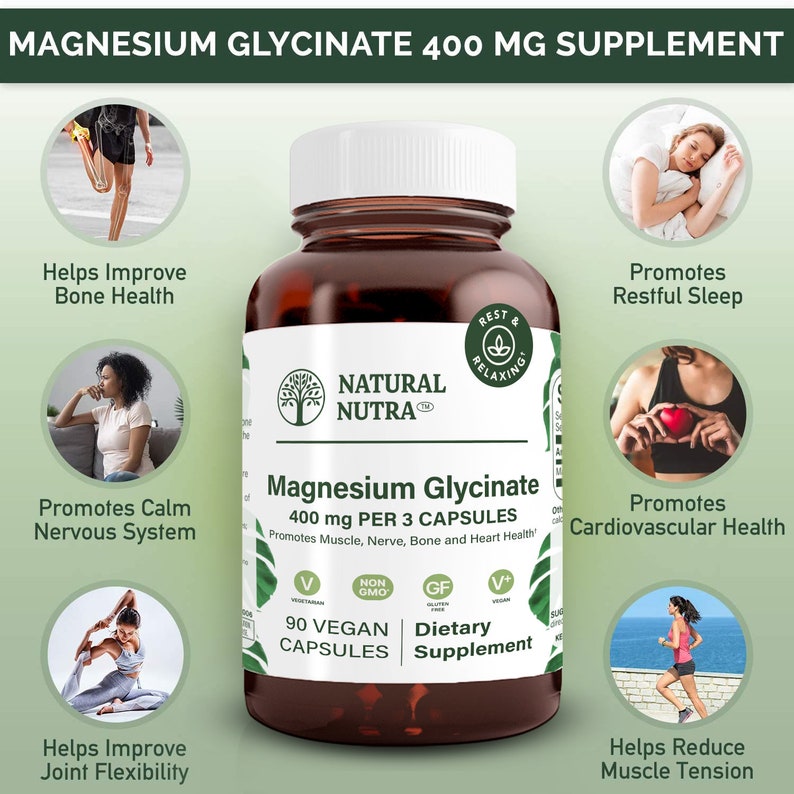 Naturalnutra Magnesium Glycinate 400 Mg,pure,calm&rejuvenating Effects