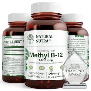 Methyl B-12 Supplement: Natural Berry Flavor, Vegan Lozenges
