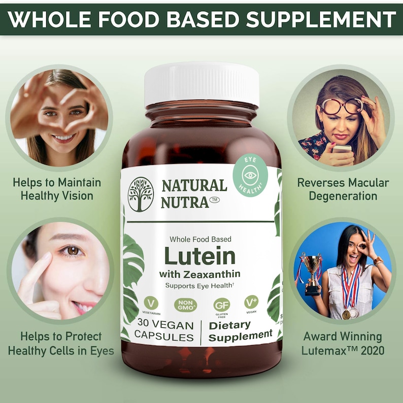 Natural Nutra Lutein With Zeaxanthin Supplement by Natural Nutra, Whole Food Formula, Soy Free