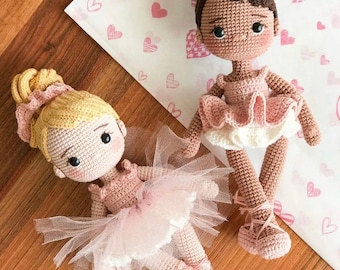 Amigurumi Ballerina Doll, Ballerina Doll, Girl's Toy, Hair Doll