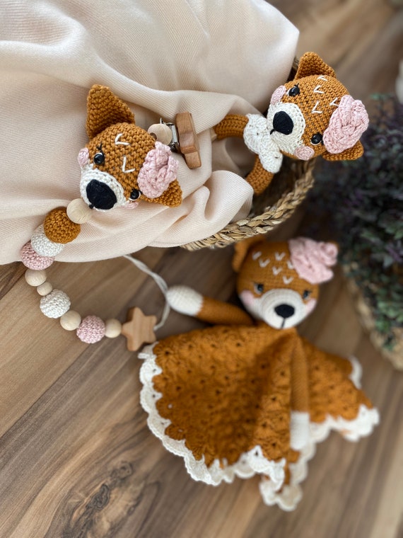 Crochet Baby Rattle and Pacifier Set Custom Baby Pacifier - Etsy