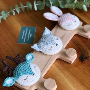 Amigurumi Baby Room Hanger/Amigurumi Figure Hanger Deer Hanger Green