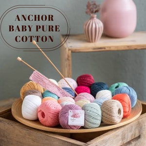 Anchor Baby Pure Cotton, Organic Yarn, Schachenmayr , Baby Knitting Yarn, Anchor