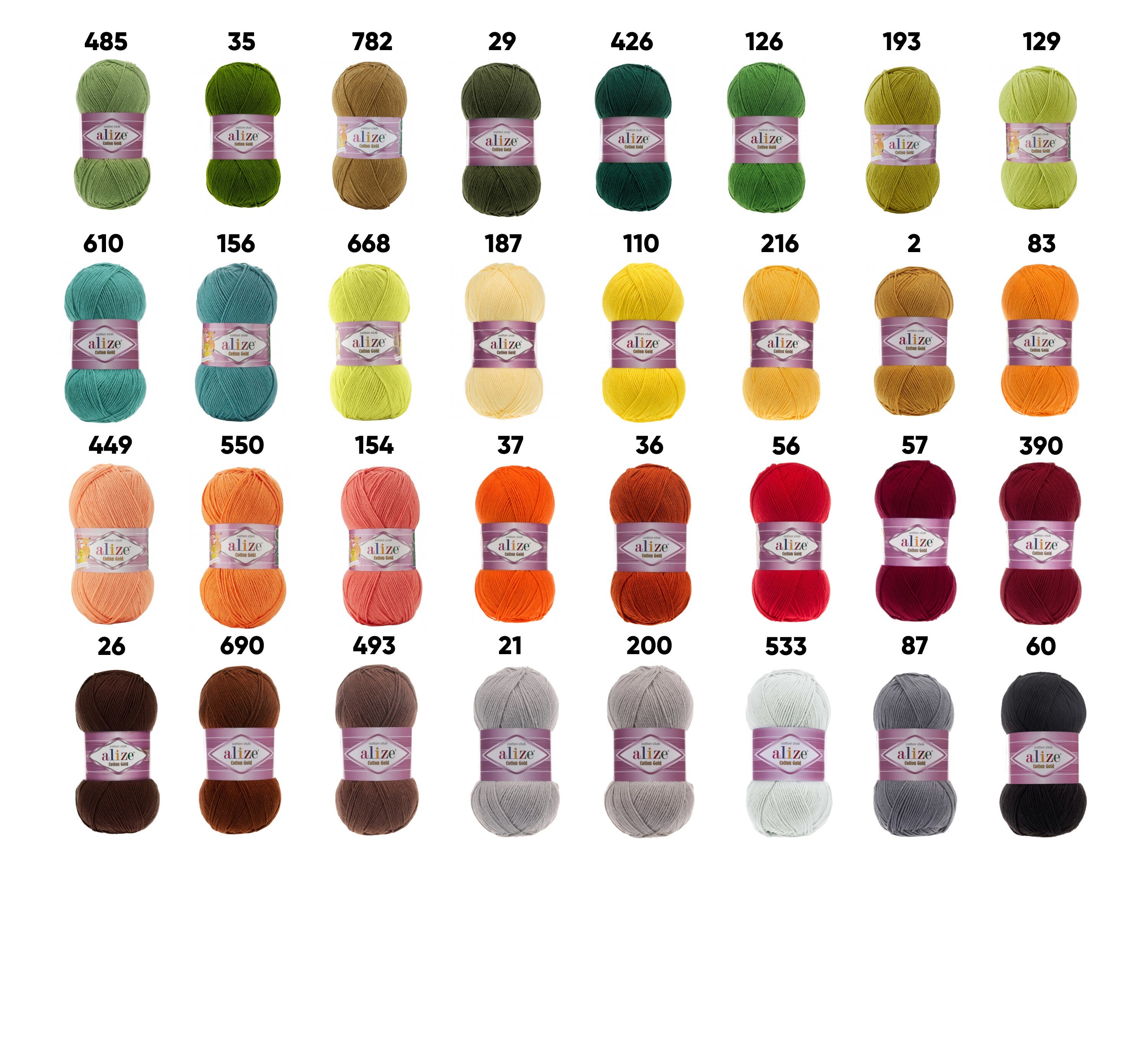 Alize Cotton Gold Yarn Amigurumi Cotton Yarn Cotton Acrylic Etsy