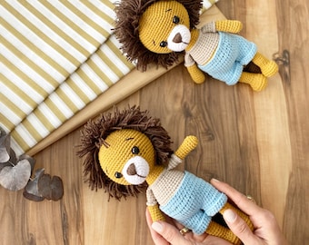 Amigurumi Lion Toy, Baby Toy, Elemeği Toy, Lion Baby Toy, Organic Toy