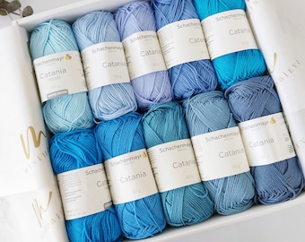 Amigurumi yarn | Schachenmayr Catania Cotton Yarn Colors| Crochet cotton yarn | Catania yarn | Catania Blue Colors | Knitting yarn