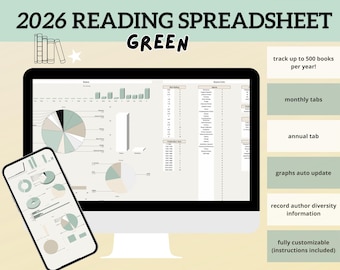 2026 GRÖN läslogg: Mångfaldsspårare, statistikmall (digital nedladdning)