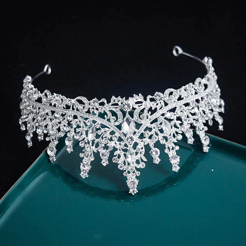Bridal Tiara Crowns Wedding Tiara Hair Jewelry Crystal Etsy