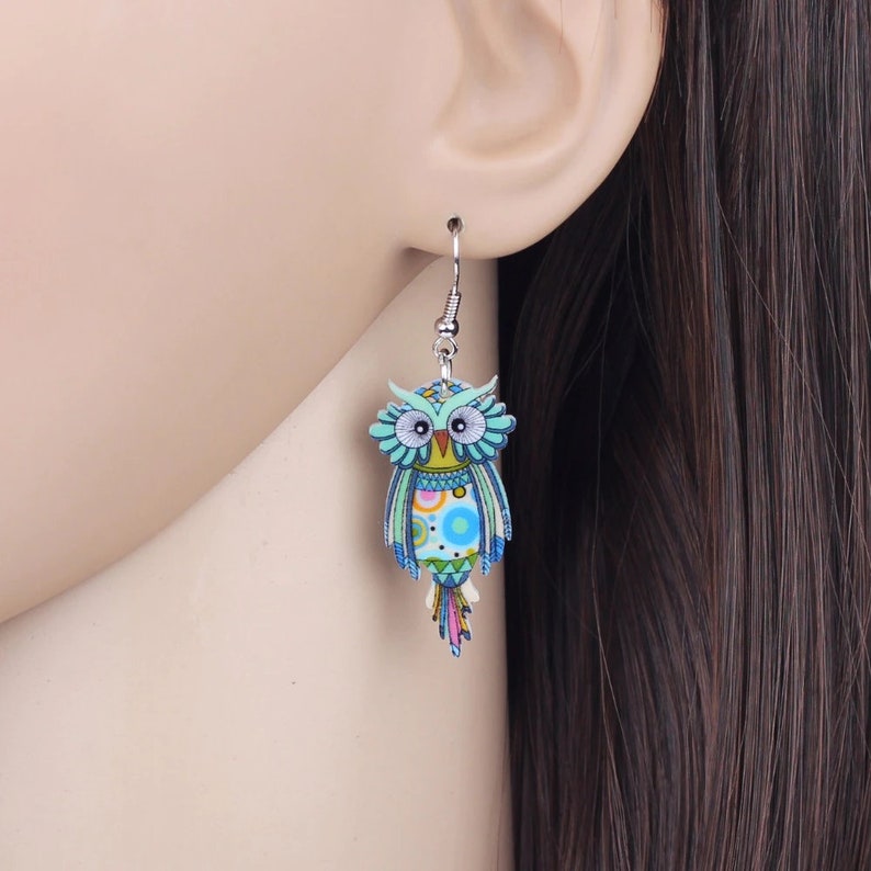 Bird Earrings Unique Gift For Her,Birthday Gift Girls's Adorable Animals Earrings Dainty Owl Stud Earrings Cute Aesthetic Dainty Earring