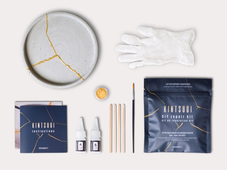 Kit de reparación Kintsugi manualidades DIY en casa imagen 1