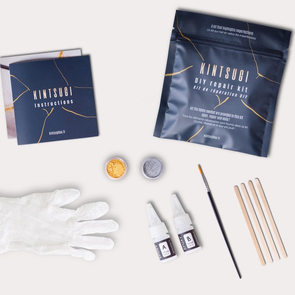 DIY Kintsugi Kit - 2 colors Gold and Silver craft kits