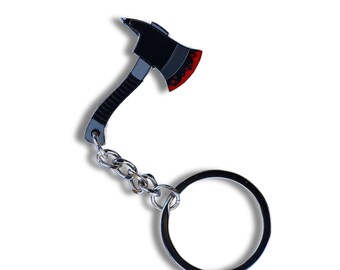 Bloody Axe Hard Enamel Keyring, Crime Scene, True Crime, blood