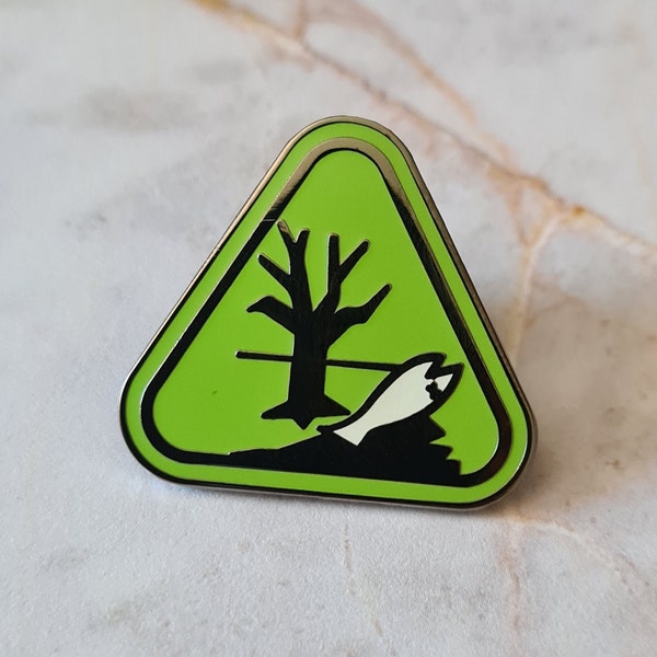 Enviromental Hazard Symbol Hard Enamel Pin, Science, Chemistry, Biology, Forensic, lab