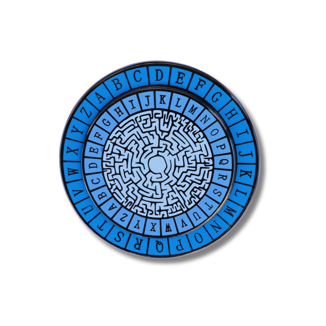 Spinning Decipher Wheel Enamel Pin: Code Decoder, Escape Room Puzzle - Etsy