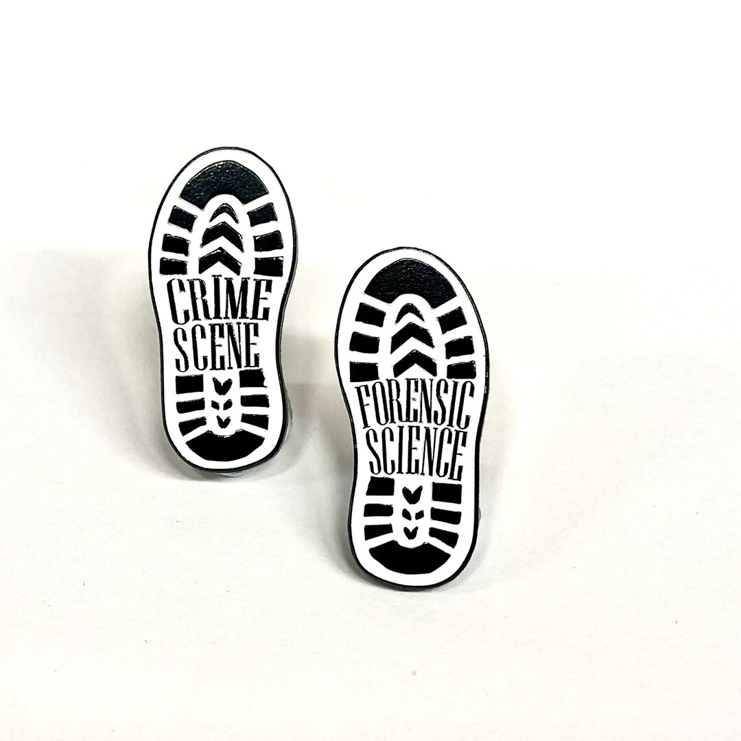 Forensic Science Footwear Impressions Soft Enamel Pins, True Crime, CSI