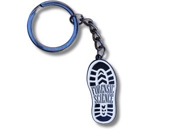 Forensic Science Footwear Impressions Soft Enamel Keyrings, True Crime, CSI, Crime Scene Print