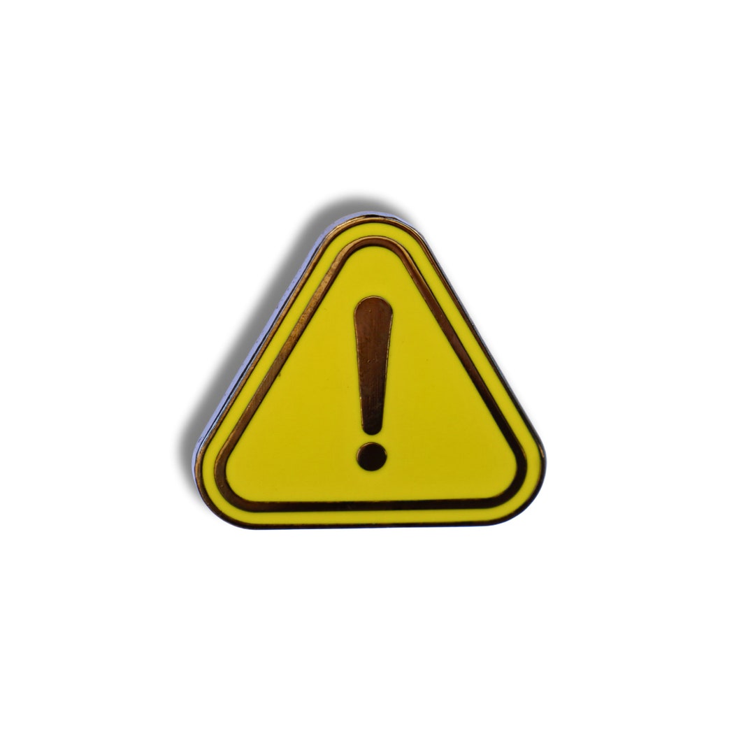 Caution Hazard Symbol Hard Enamel Pin, Science, Chemistry, Biology ...