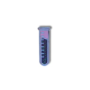 Glitter Test Tube Hard Enamel Pin, Science, Chemistry, Biology, Forensic, lab, doctor