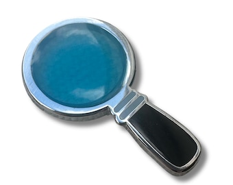 Magnifying Glass Hard Enamel Pin, Transparent