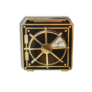Spinning Safe enamel pin, Cops and Robbers