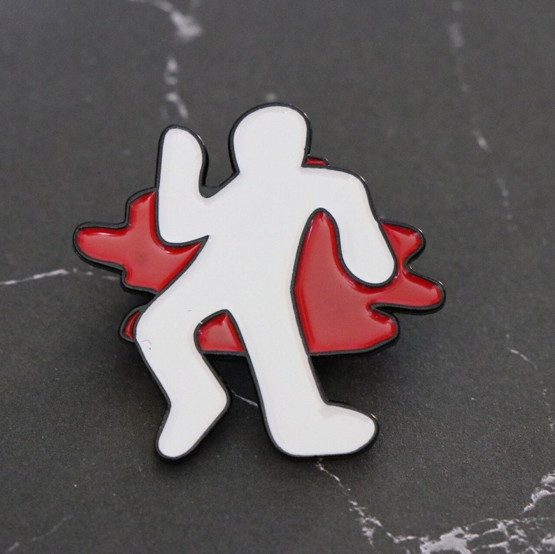Hitman Pin Body Outline Soft Enamel Pin, True Crime, Murder Mystery, CSI, Crime ...