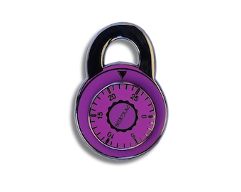 Spinning Dial Padlock Enamel Pin: Escape Room Puzzle Lover Gift