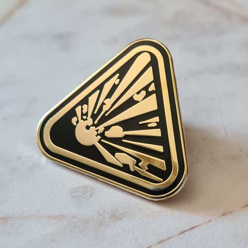 Explosive Hazard Symbol Hard Enamel Pin Science Chemistry - Etsy