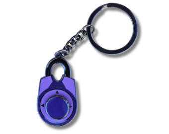 Sliding Lock Hard Enamel Keyring - Escape Room Puzzle