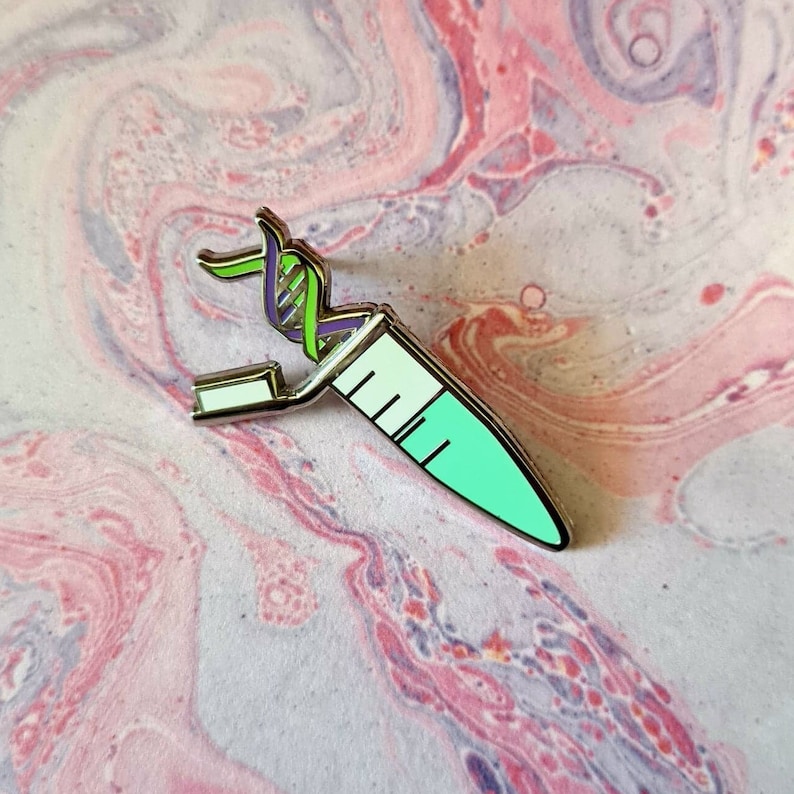Sliding DNA Extraction Hard Enamel Pin, Science, Chemistry, Biology ...