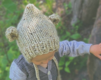 Baby & child - baby pixie bonnet with ties | newborn coming home outfit | toddler child toque photo hat winter beanie toque