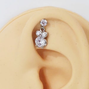 Orecchino con gufo, piercing per cartilagine, piccolo gufo portafortuna ,orecchini a perno ,trago,lobo, elice, 20 g