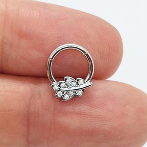 Orecchino piercing a cerchio da naso, septum, cerchietto clicker , acciaio inossidabile 316 L, orecchini per cartilagine, cerchio per helix