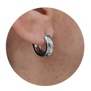 Set Di 7 Paia Di Orecchini A Cerchio 14k – Oro E Argento, Acciaio Inox 316l, Ipoallergenici, Diametri 8-20mm