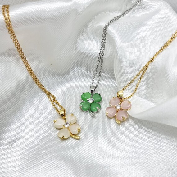 Collana Portafortuna A Quadrifoglio Per Donna – Ciondolo In Lega Di Qualità, Gioiello Elegante, Regalo Per Compleanno, Natale, San Valentino