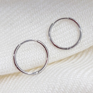 Orecchini a cerchio sottili 1 mm, piccoli orecchini a cerchio , cerchi in acciaio inossidabile ,cartilagine, trago, orecchini piercing lobo