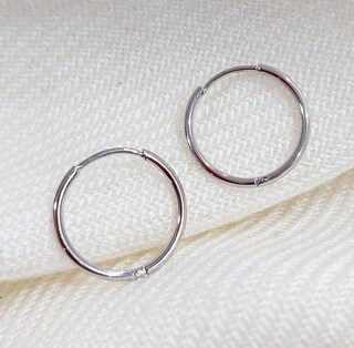 Orecchini A Cerchio Sottile InSCINTILLE – Placcati Oro O Argento – Made In Italy – Nickel Free – Confezione Regalo – Scegli Colore E Dimensione