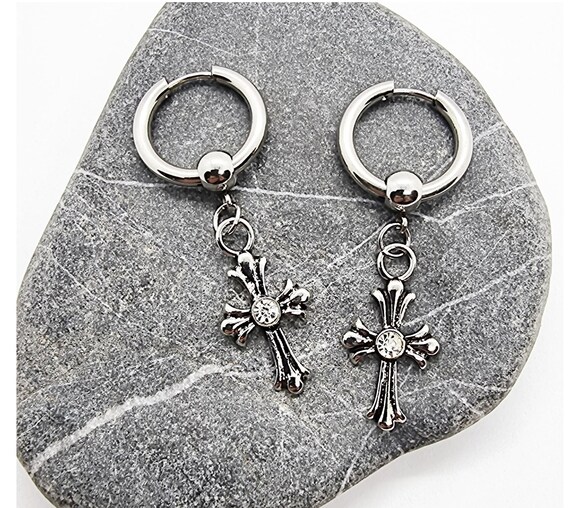 LUXUSTEEL Nuovo 2023 In Acciaio Inox Orecchini A Cerchio In Metallo Per Le Donne Degli Uomini Unisex Anti Allergia Colore Argento Geometrico Punk Orecchio Gioielli  36