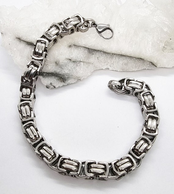 Bracciale da Uomo con Croce in Acciaio inossidabile placcato Oro
