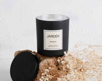 Vela de cera de soja con aroma a madera: sándalo, cedro y miel