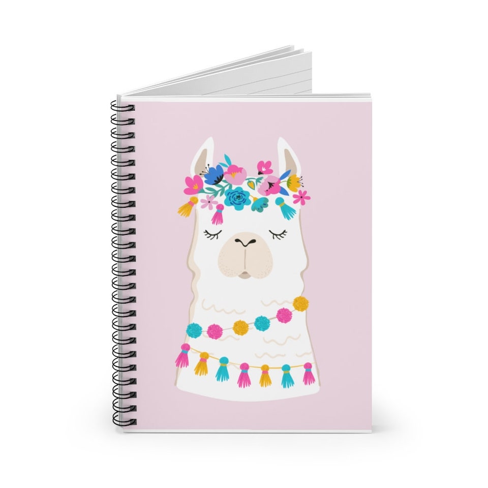 Llama Spiral Notebook - Ruled Line