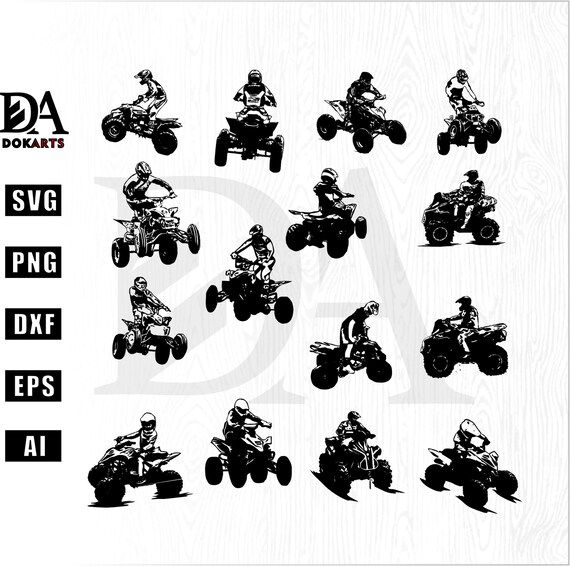 Art & Collectibles Prints Digital Prints Quad Bike Silhouette Quad Bike