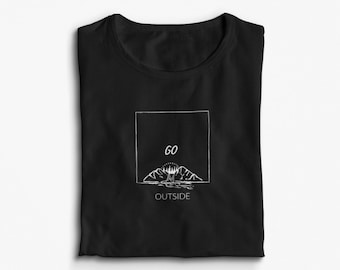 Go Outside  |T-Shirt | Unisex | Gift |Traveler | Nomad T-shirt | Tshirt | Tee | Travel tshirt | t shirt| Travel | tee | Travel basics