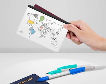Porta-passaporte do mapa mundial | Capa para passaporte| Caso de passaporte | Carteira para passaporte |Capa para passaporte personalizada | Presente de passaporte | Presente de viagem