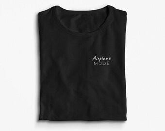 Modo Avião |T-Shirt | Unissex | Presente | Viajante | Nômade Camiseta | Camiseta | Camiseta | Camiseta de viagem | camiseta | Viagens | camiseta | camiseta gráfica